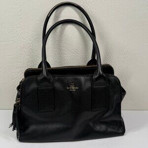 Kate Spade Southport Avenue Lydia Satchel Black Leather Dual Handles Handbag